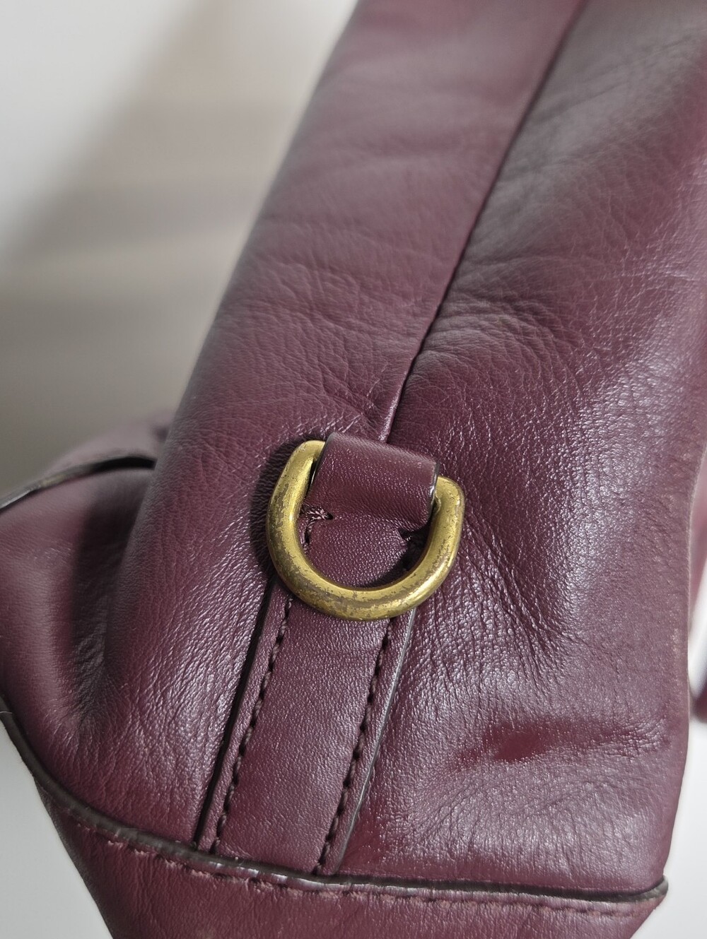 Coach Bag F1373-F25151 Leather Buckle Satchel Shoulder Burgundy F25151 - Picture 9 of 16